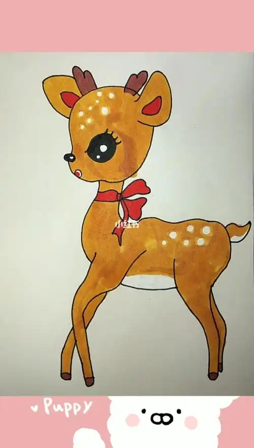 简笔画教程梅花鹿