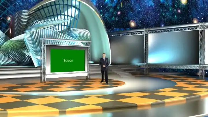 星空风格虚拟演播室背景