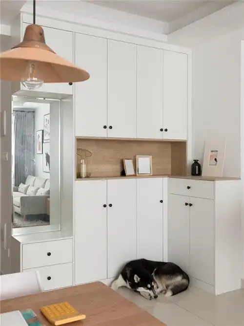 150平大户型新中式风格简单玄关柜装修效果图