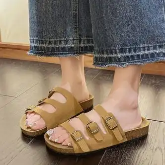 tataglare她他tata拖鞋女夏季外穿ins潮时尚2024舒适软底百搭平底凉拖