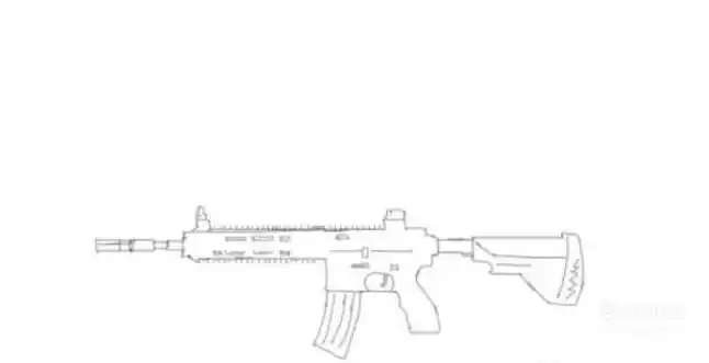 营造立体感,还要注意在m416的细节部分加阴影,并用画两个不同方向的