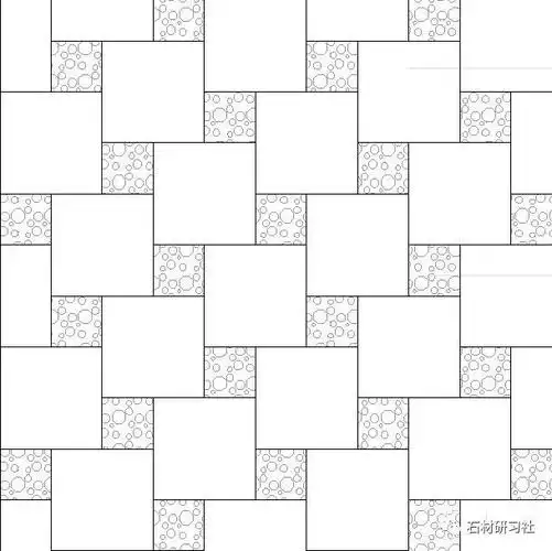 园路石材铺装cad样式参考