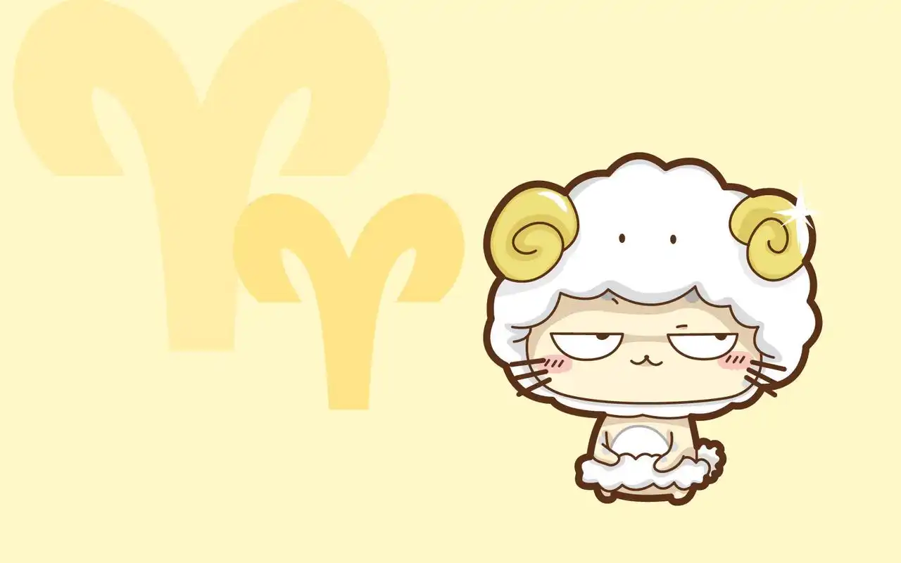 cc猫十二星座壁纸 电脑壁纸 白羊座