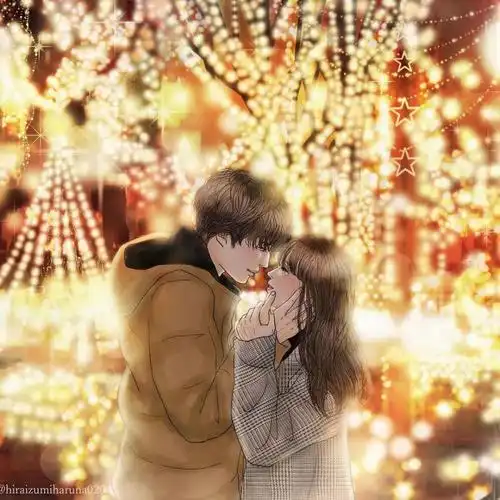 咦惹跟着漫画拍情侣照甜齁了