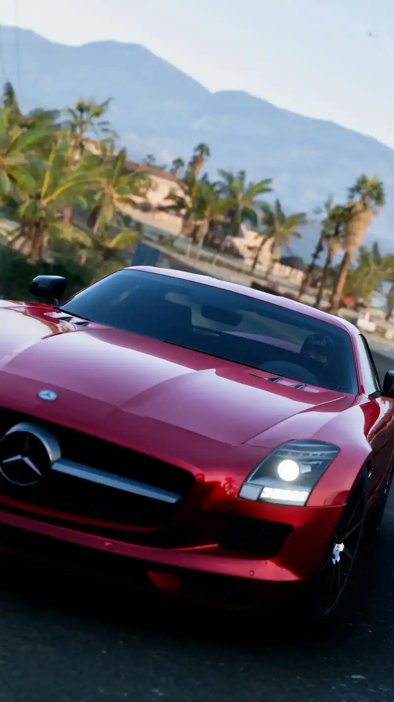 奔驰amg #sls #红色跑车 - 抖音