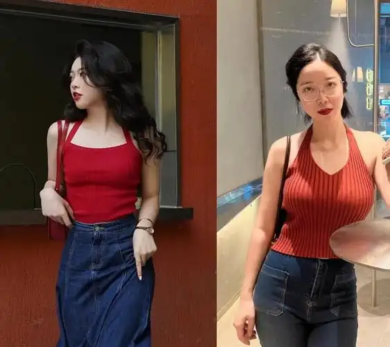 大胸vs平胸穿同样一件衣服哪个更美