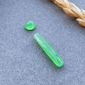 一手货源翡翠玉石天然挂件女款项链手链戒指镶嵌起光甜绿长条戒面