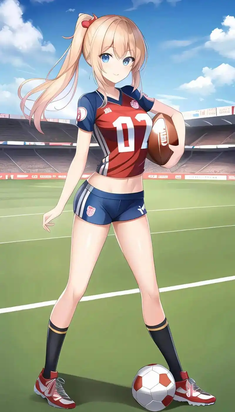 足球美少女#动漫 #ai绘画 #二次元壁纸 - 抖音