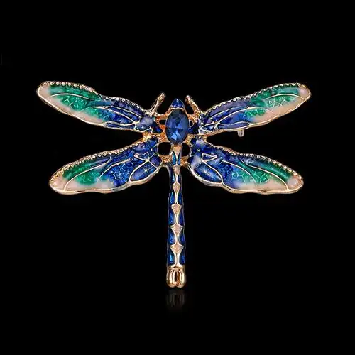 欧美时尚胸针金色蜻蜓饰品画油厂家定制饰品蜜蜂画油胸针批发