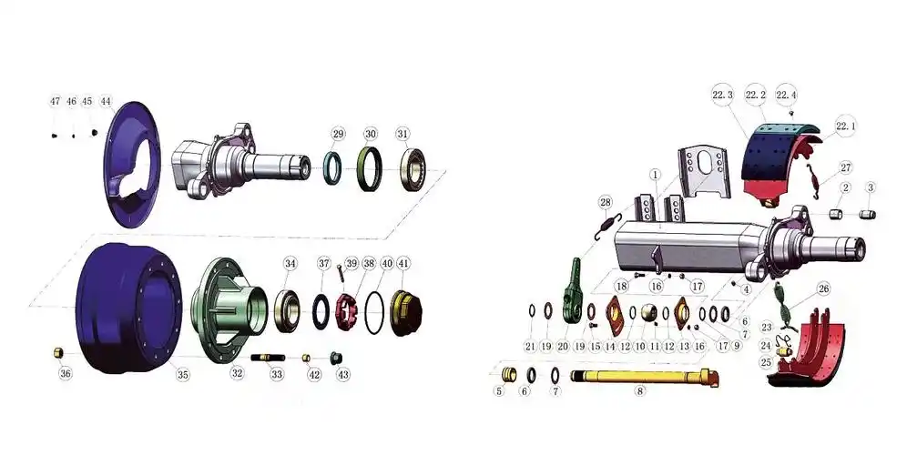 半挂车后桥分解后长啥样免维护车桥怎样保养