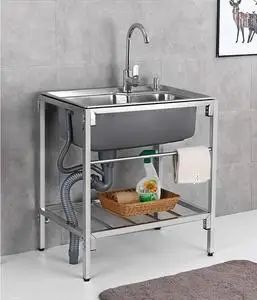 不锈钢洗衣水槽单槽图片