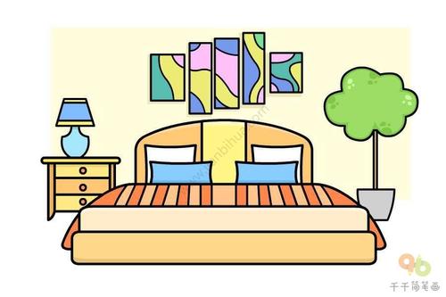 儿童画卧室简笔画