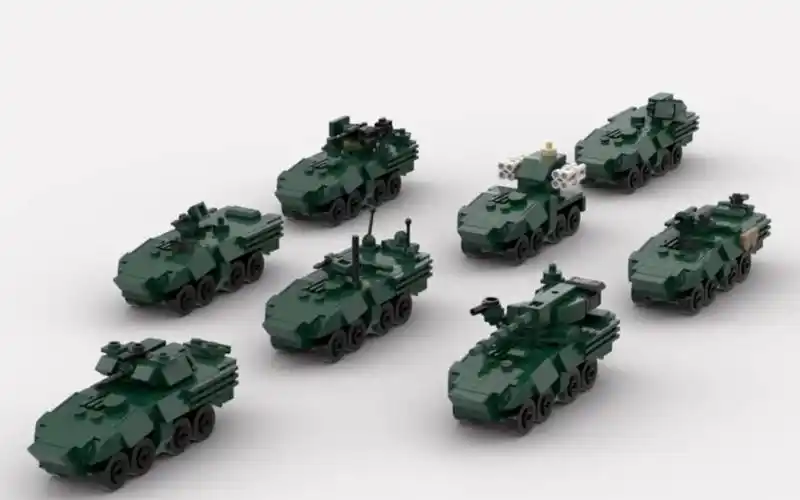 【moc】乐高美军陆军斯崔克装甲车系类车型原创moc