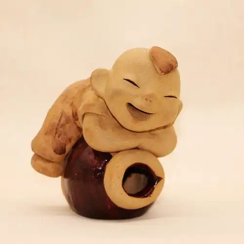 小小娃娃摆件手工陶艺创意泥人陶土土娃娃人物泥人