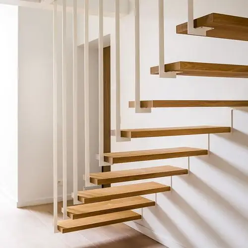 wood step staircase aluminium stair nosing floating staircase