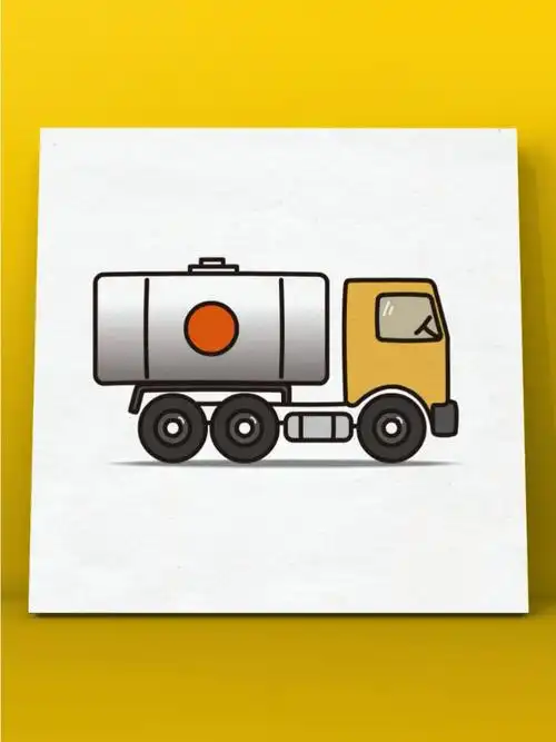 工程车系列,油罐车简笔画