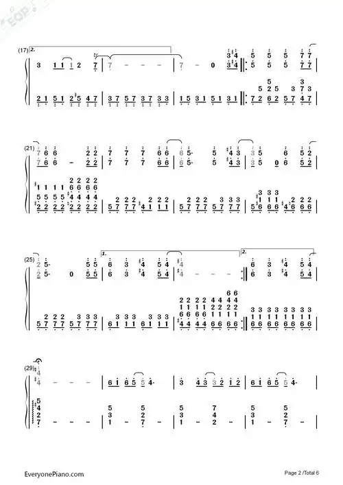 奇迹再现迪迦奥特曼主题曲双手简谱预览2