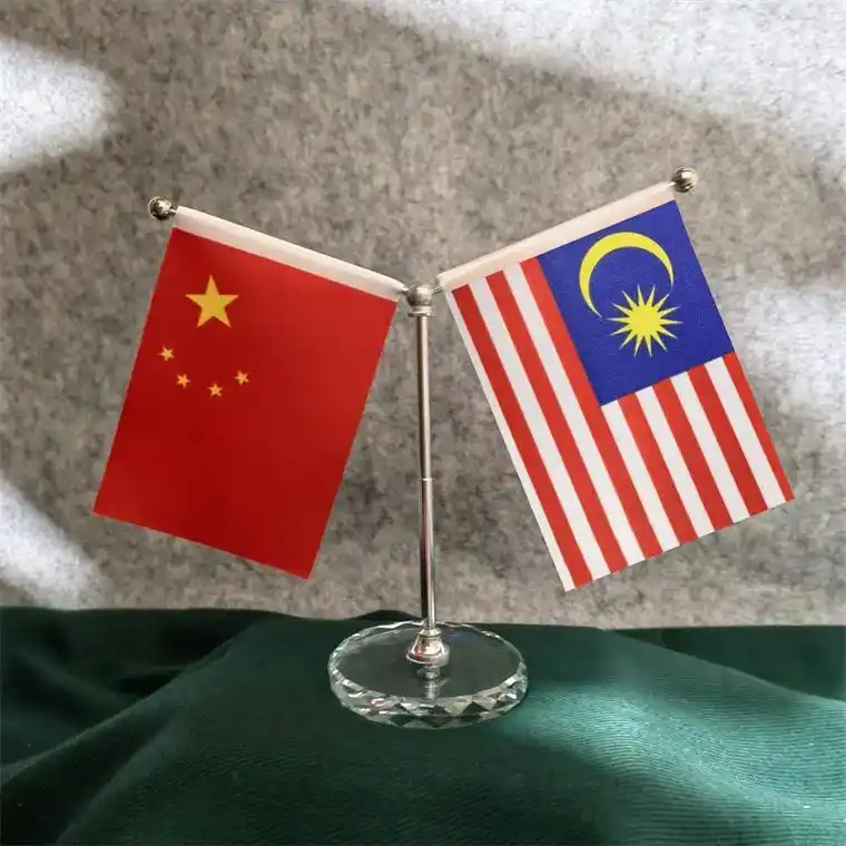 马来西亚国旗东南亚各国联合国旗车载摆台红旗摆件新加坡双面加厚