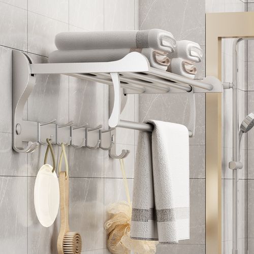 浴室间洗澡置挂衣架毛巾免打孔卫生间免打孔置物架放衣服的晾衣物