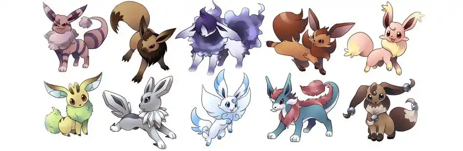 描写口袋妖怪进化过程的优秀插画