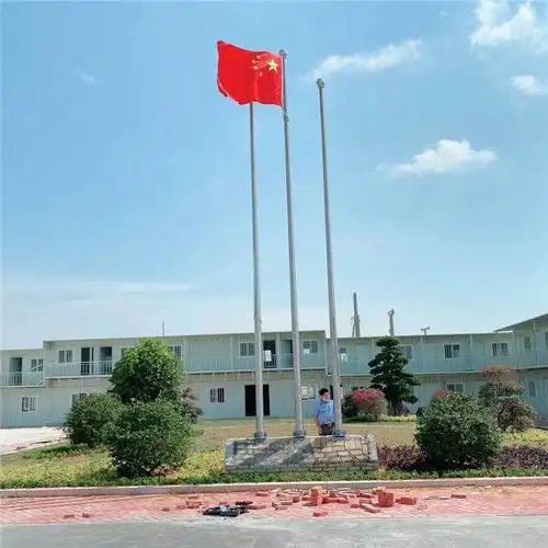 新款 国旗杆 旗杆旗台做法