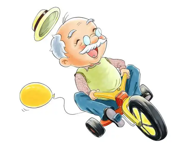 快乐的骑单车的老爷爷设计元素素材免费下载(图片编号:5363594)-六