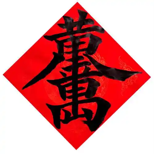 中国当代著名书法家葛学功书写春节对联斗方合体字招财进宝日进斗金