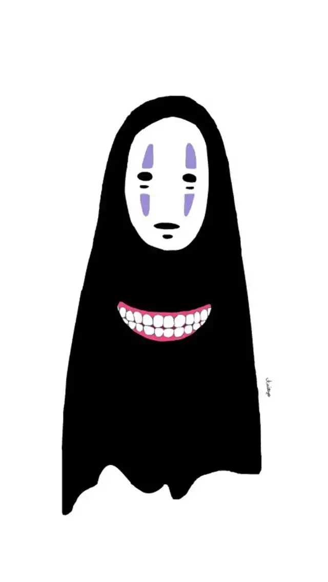 宫崎骏动漫《千与千寻》无脸男可爱高清手机桌面壁纸下载