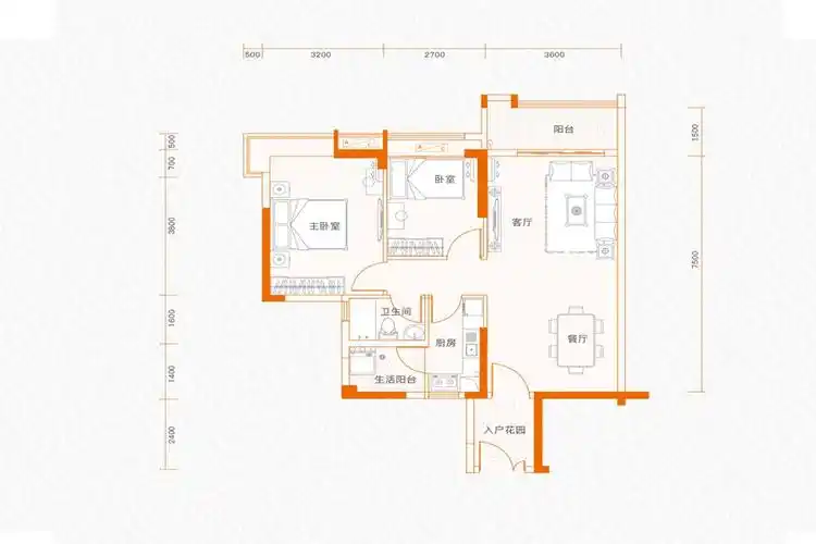 广园东东方名都1室2厅1卫1厨户型报告