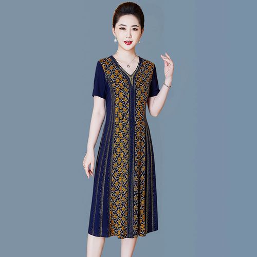 00折后价￥168高端品牌真丝连衣裙女夏装中长款大码洋气高档气质