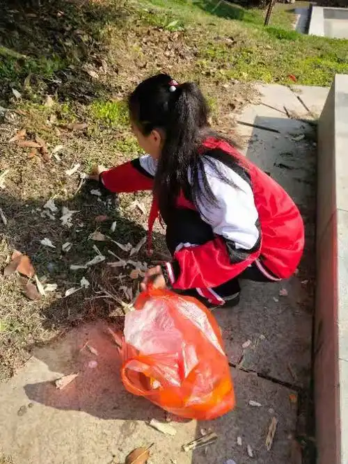 捡拾一袋垃圾,奉献一份力量——唐河六小学生自发的环保公益活动