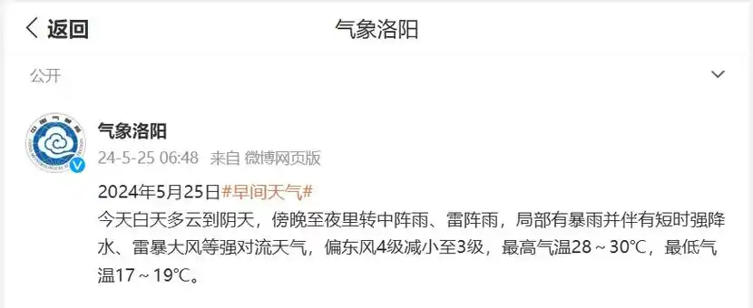 今日,洛阳暴雨!