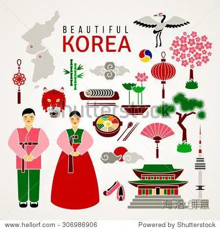 韩国文化素材韩国元素韩国符号韩国文化图片韩国标志性的元素韩国代表