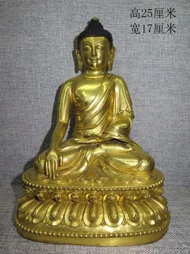 明永乐铜鎏金释迦摩尼佛像