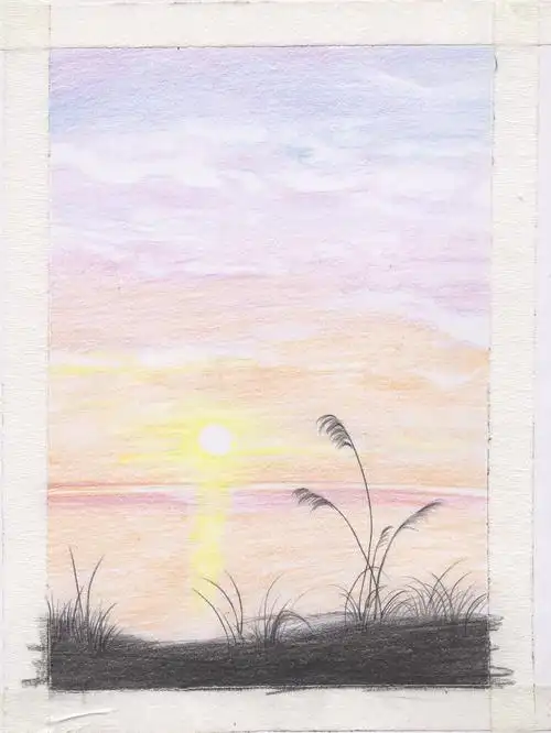 【原创】零基础彩铅30节课 | 随心绘《晚霞》(27)