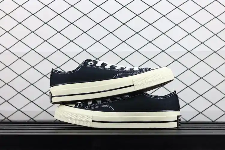 converse all star 1970s 匡威三星标低帮黑色帆布鞋 144757c