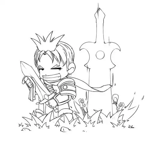 英雄联盟 q版盖伦 德玛西亚 hoho~~炒冷饭系列|插画|创作习作|卤肉