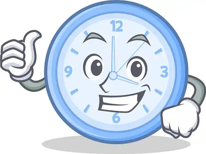 拳击冠军时钟人物卡通风格