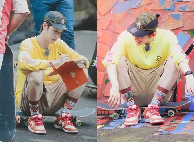 帅哥王一博aj球鞋那么多却对dunk情有独钟