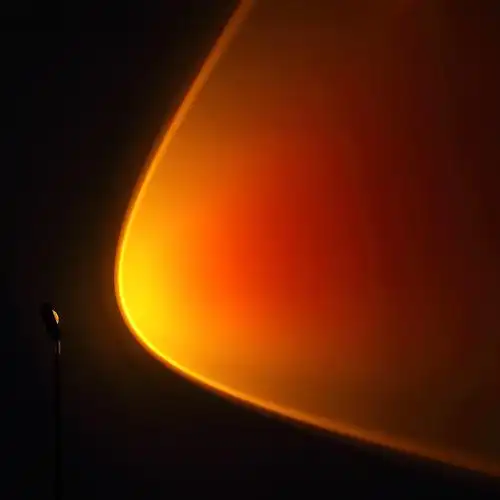 (今日10折)新品日不落夕阳灯网红拍照投影落地灯伸缩可调节迷你落日黄