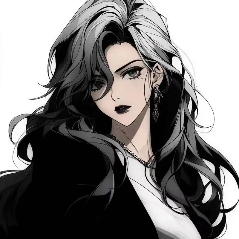 黑色系头像 丨动漫御姐女头 酷拽惹人爱#头像# #动漫头像和壁纸