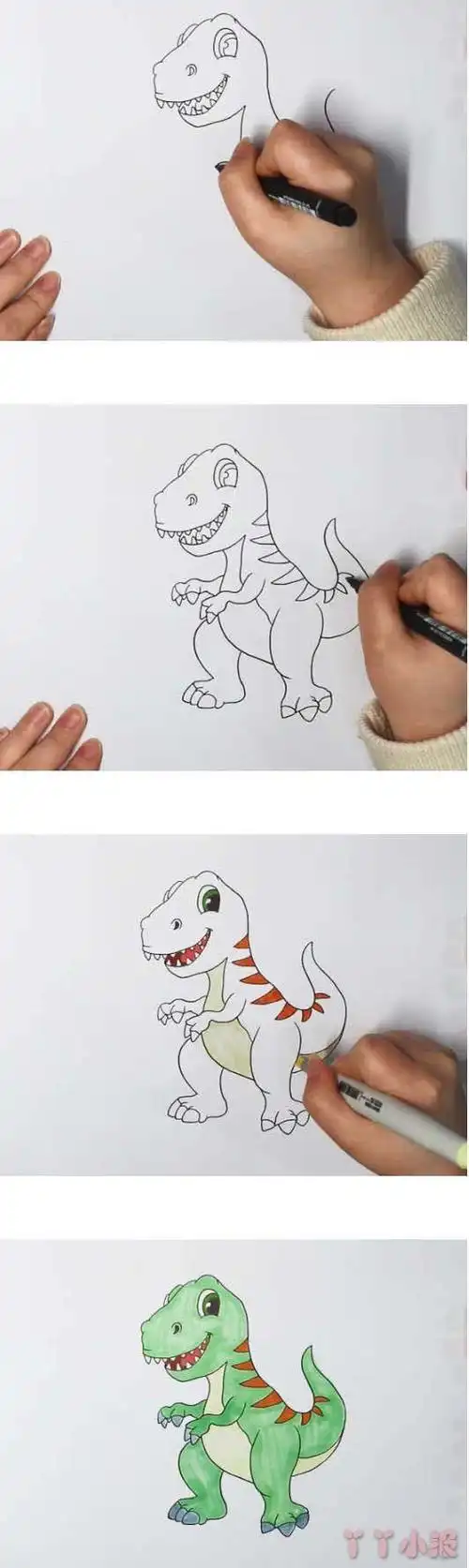 霸王龙简笔画照片