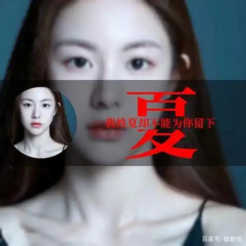 夏姓的10张姓氏头像制作,一句话一张图片,符合你的风格不?