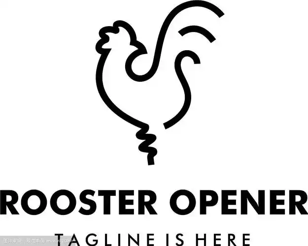 鸡鸡标志模板为啤酒瓶