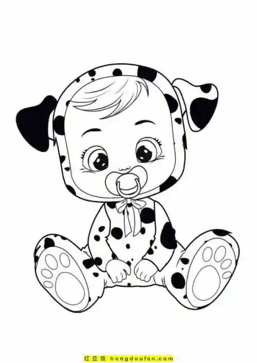 12张可爱的小婴儿可爱宝宝卡通涂色简笔画!一起来给孩子们拍照片吧!