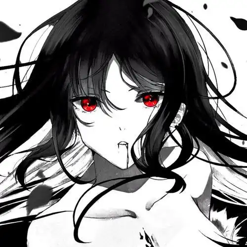 吸烟少女头像动漫图片