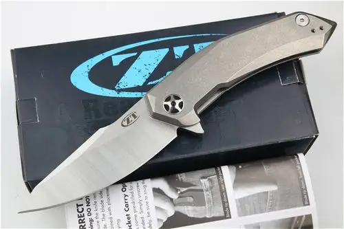 zt0095z钛合金战术折刀s35vn刃砂光表面荒野求生户外高硬度折叠刀