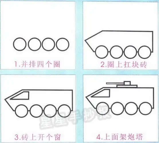 装甲车简笔画怎么画