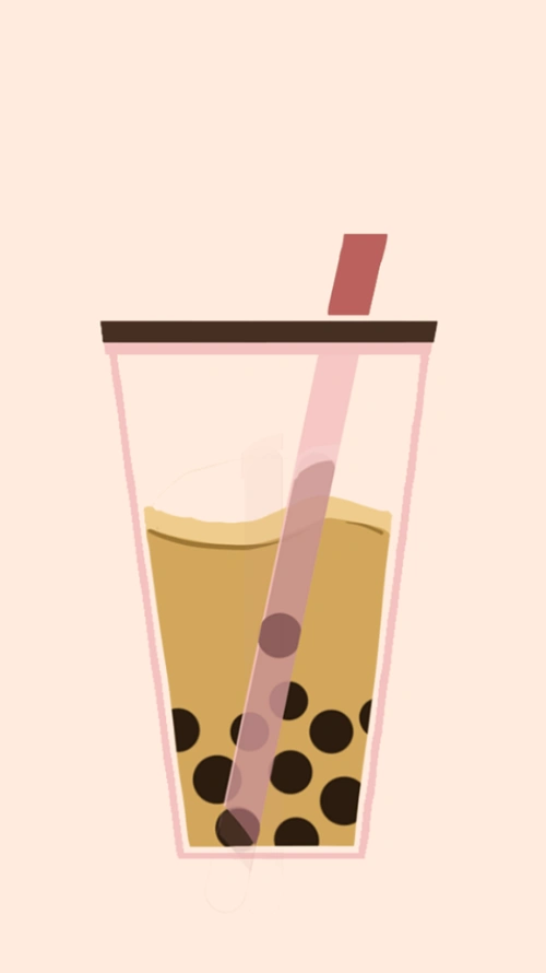 简约珍珠奶茶背景-简约珍珠奶茶手机海报背景图片-设计坞
