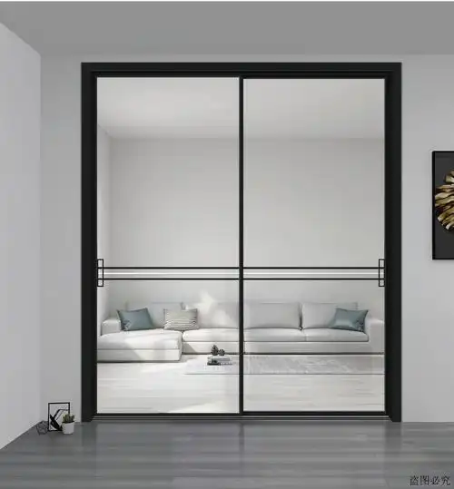 厂家直供现代简约 铝合金极窄边7mm极简 推拉门厨房门阳台门